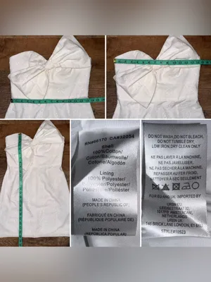 Hutch Strapless White Bow-Front Lace Mini Dress thumbnail 16
