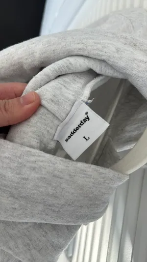 Grey Sadderday Hoodie Gray Size L thumbnail 2