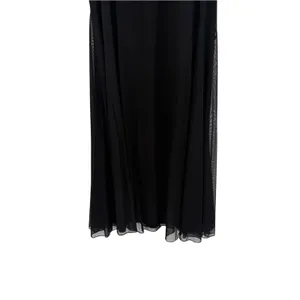 Tadashi Shoji Vintage 90s Sheer Mesh Overlay Formal Maxi Skirt Black Size Medium thumbnail 6