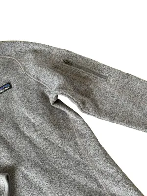 Patagonia Better Sweater 1/4-Zip Heather Gray Sz L Zip Pocket Logo Fleece Lined thumbnail 3