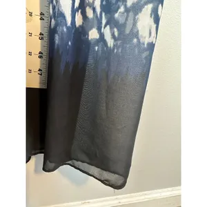Betsey Johnson Size 6 Maxi Dress Womens Tie Dye‎ Deep V Blue White Sweetheart thumbnail 9