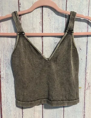 NWOT Intimately Free People Washed Seamless Crop- minor flaw thumbnail 1