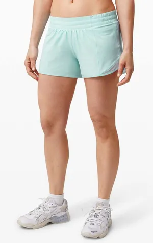 Lululemon Hotty Hot Short II Long 4" blue glow size 6 thumbnail 1
