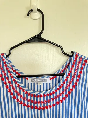 Tuckernuck Pink City Prints Blue Striped Mini Dress thumbnail 4