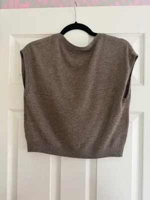 Pilcro Anthropologie V-Neck Crop Muscle Knit Vest thumbnail 3