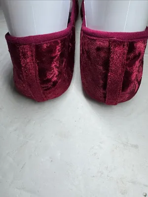 City Streets Women's Velvet Ballet Flats Burgundy casual work holiday comfort 9 thumbnail 5