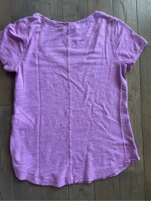 Banana Republic Lavender Scoop Neck Short Sleeve Tee thumbnail 7