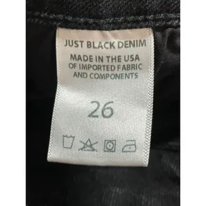Just Black Denim Womens High Rise Straight Baggy Wide Leg Denim Jeans Pants 26 thumbnail 6