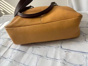 Dooney & Bourke All Weather Leather 2 (AWL 2) mustard yellow Satchel /Crossbody thumbnail 5