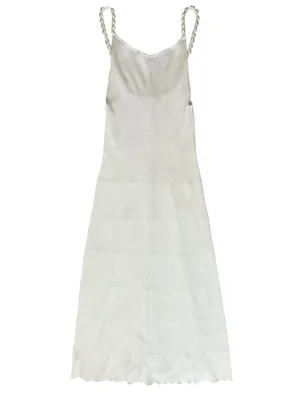 House of Harlow Women’s Ivory Cloud Dancer Pearl Strap White Knit Midi Dress S thumbnail 10