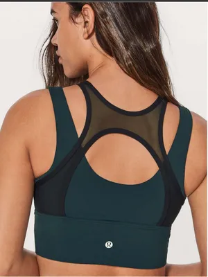 Lululemon Double Tap Bra II in Submarine and Black - Size 4 thumbnail 2