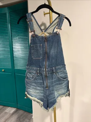 Free People Sunkissed Short Overalls, Sz 4 NWT thumbnail 5