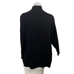 MNG Mango Women's Black Long Sleeve Turtleneck Knit Longline Sweater Top Size S thumbnail 4