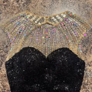 Clarisse Dress Sequin Embellished Cocktail Party Glam Evening Sparkly Black 0 thumbnail 5