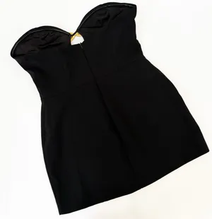 JW PEI Samantha Cutout Black Strapless Mini Dress Size 6 thumbnail 3