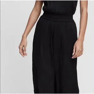 Wilfred Aritzia Irene Jumpsuit Size M Boho‎ Black Side Button Cinched Waist thumbnail 5