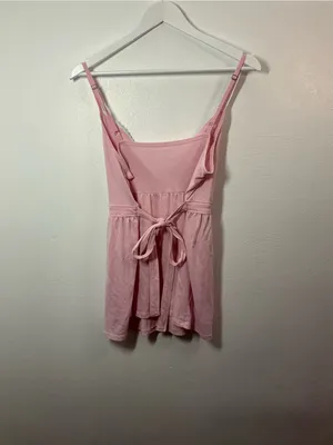 Hollister Light Pink Lace-Trim Wrap Tie Tank Size XL thumbnail 2