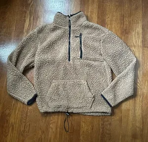 Fleece 1/4 zip Brown Size M thumbnail 1