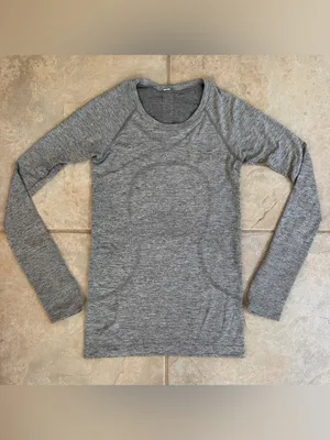 Lululemon Swiftly Tech Long Sleeve 2.0 in Slate / White Heather Grey Size 4 thumbnail 2