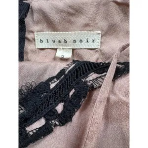 Blush Noir Black Lace Fit Flare Mini Dress Womens Small LBD Whimsigoth Coquette‎ thumbnail 5