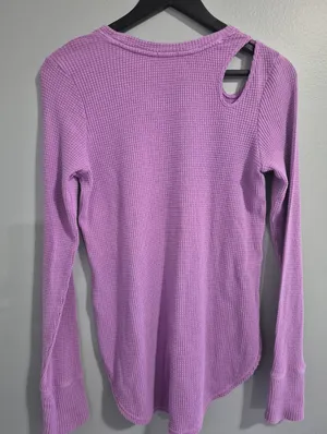 Offline by aerie American Eagle long sleeve cut out detail waffle knit medium thumbnail 6