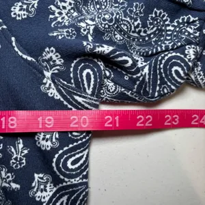 Ann Taylor Blue Bandana‎ 100% Cotton Top Balloon Sleeves Medium Casual thumbnail 6