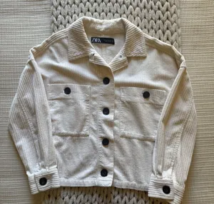 ZARA Cream Corduroy Jacket thumbnail 1