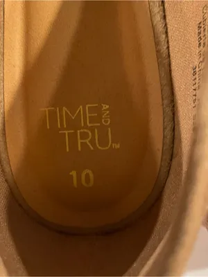 Time & Tru Corset Ballet Flats Faux Suede Sand Slip on Women 10 Cushioned Office thumbnail 7