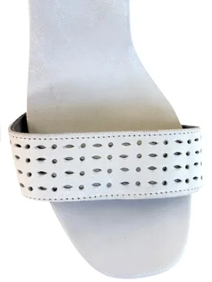 Like New Bali ELF Leather Heeled Sandals White Size 8 thumbnail 7