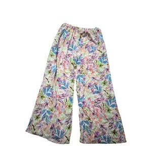 ROXY Womens Floral Wide Leg Lounge Pants Lightweight Boho Casual‎ Costal Size M thumbnail 2