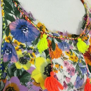 Anthropologie Raga Sleeveless Floral Swing Blouse S thumbnail 6