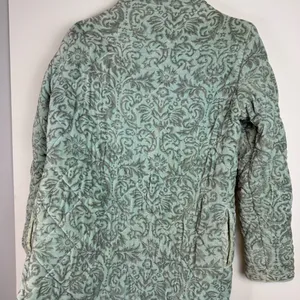 Antik Batik Cotton Velvet Quilted Paisley Print Jacket Coat Sz Small Seafoam thumbnail 13