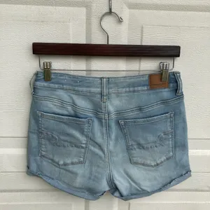 American Eagle Womens Shorts Denim Jean High Rise Roll Cuff Size 10 thumbnail 3
