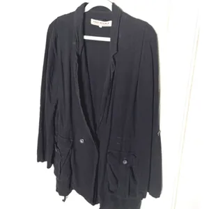 Free People Black Utility Charly Blazer Jacket Double Breasted Cargo Pocket L thumbnail 5