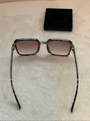 Women's Gray Tortoiseshell Square Sunglasses with Gray Gradient Lenses Brown thumbnail 3