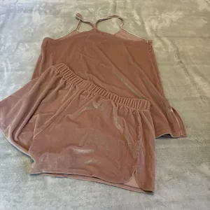 Madewell Blush Pink Crushed Velvet Cami And Shorts Womens XS Casual Sleeveless thumbnail 10