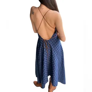NWT Bill Hallman‎ cotton island dress palm print Sz XS thumbnail 4