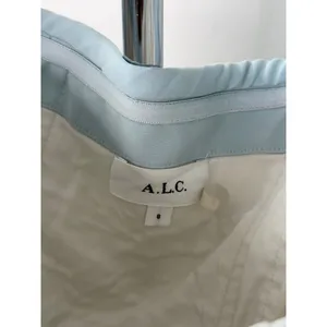A.L.C. Frank Layla Gown Cascade Light Blue Pleated Satin Maxi Dress Size 8 thumbnail 6