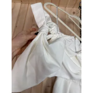 NWT Lulus Captivating Entrance White Off-the-Shoulder Two-Piece Jumpsuit Sz XS thumbnail 8