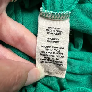 Soft Surroundings Green Scoop Neck Basic Tank‎ Top thumbnail 6