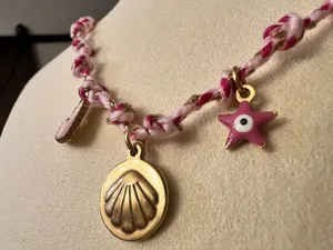 Handmade Vintage Boho Knotting Rope Chain Necklace Starfish Sun Conch Shell Necklace Charm Pearl Pendant Necklace Jewelry thumbnail 2
