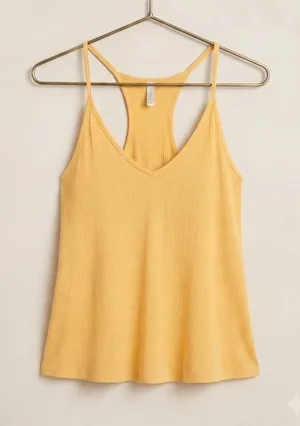 Free People Tank Top Womens XS Ribbed V-Neck Racerback‎ Summer Casual thumbnail 1