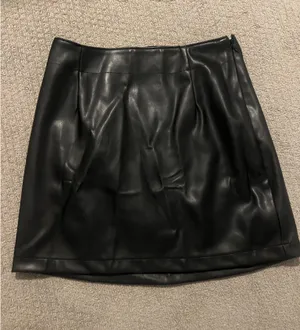Black Faux Leather Abercrombie Skirt thumbnail 1