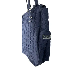 Vera Bradley Blue Quilted Microfiber Zipper Tote thumbnail 2