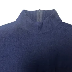 Vintage Pendleton Navy Blue Mock Neck Virgin Wool Top thumbnail 2