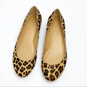 J. CREW Factory Animal Print Calf Hair Almond Toe Slip On Loafers Size 6 Casual thumbnail 7