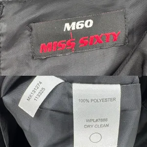 Miss Sixty M60 Black Ruched Dress Flutter Sleeve Mini Zip Up Cocktail Chic - M thumbnail 6