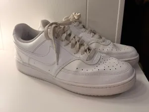 Nike Court Vision Low Triple White Low-Top Sneakers thumbnail 1