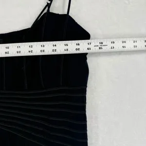Soma Black Ribbed Spaghetti Strap Maxi Slip Dress coquette fairy goth‎ witchy XL thumbnail 4