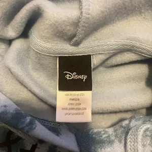 Disney Lilo and Stitch Ohana Blue Tie Dye Boxy Cropped Hoodie Sweatshirt Size S thumbnail 10